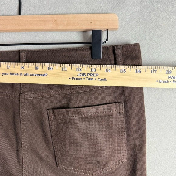 J. McLaughlin Women’s Brown Straight Leg Button Pull On Ankle Pants Size 10 - Picture 8 of 10